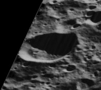Picture of the Zu Chongzhi crater on the Moon from Lunar Orbiter 5, NASA.