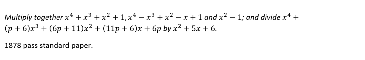 Lady Literate in Mathematics - Maths from the Past